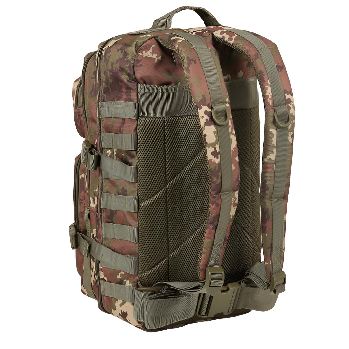 Zaino Vegetato Italiano Militare Mil-Tec 42 Litri per Caccia, Trekking, Escursioni, Compreso Toppa Italia e Penna Tattica