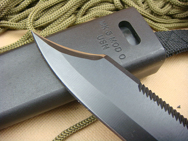 Coltello Marina MK3 MOD 0 USN di MFH con Fodero Rigido