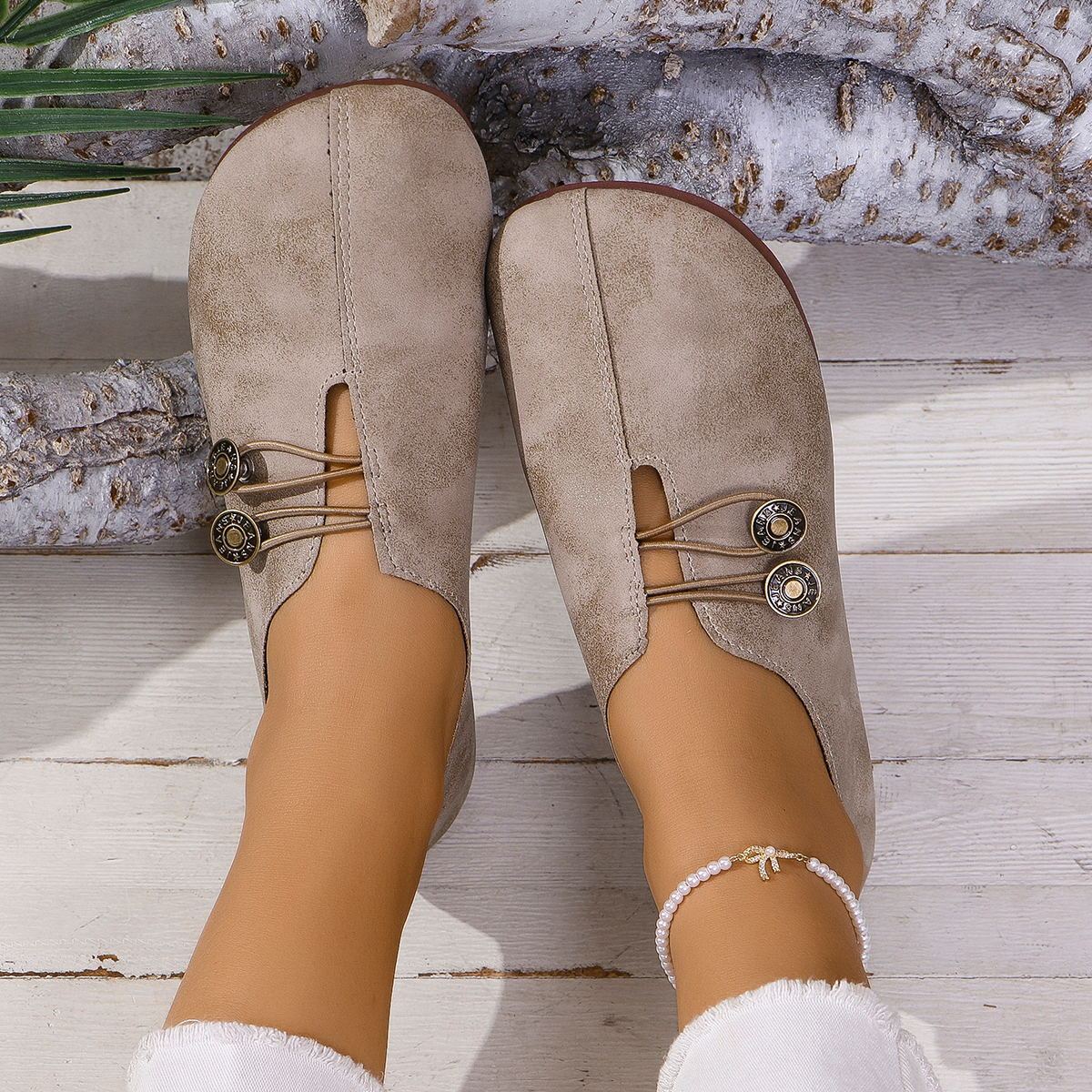 Sandali Donna Estivi Bassi a Punta Quadrata Slip-On Moda Comodi e Leggeri
