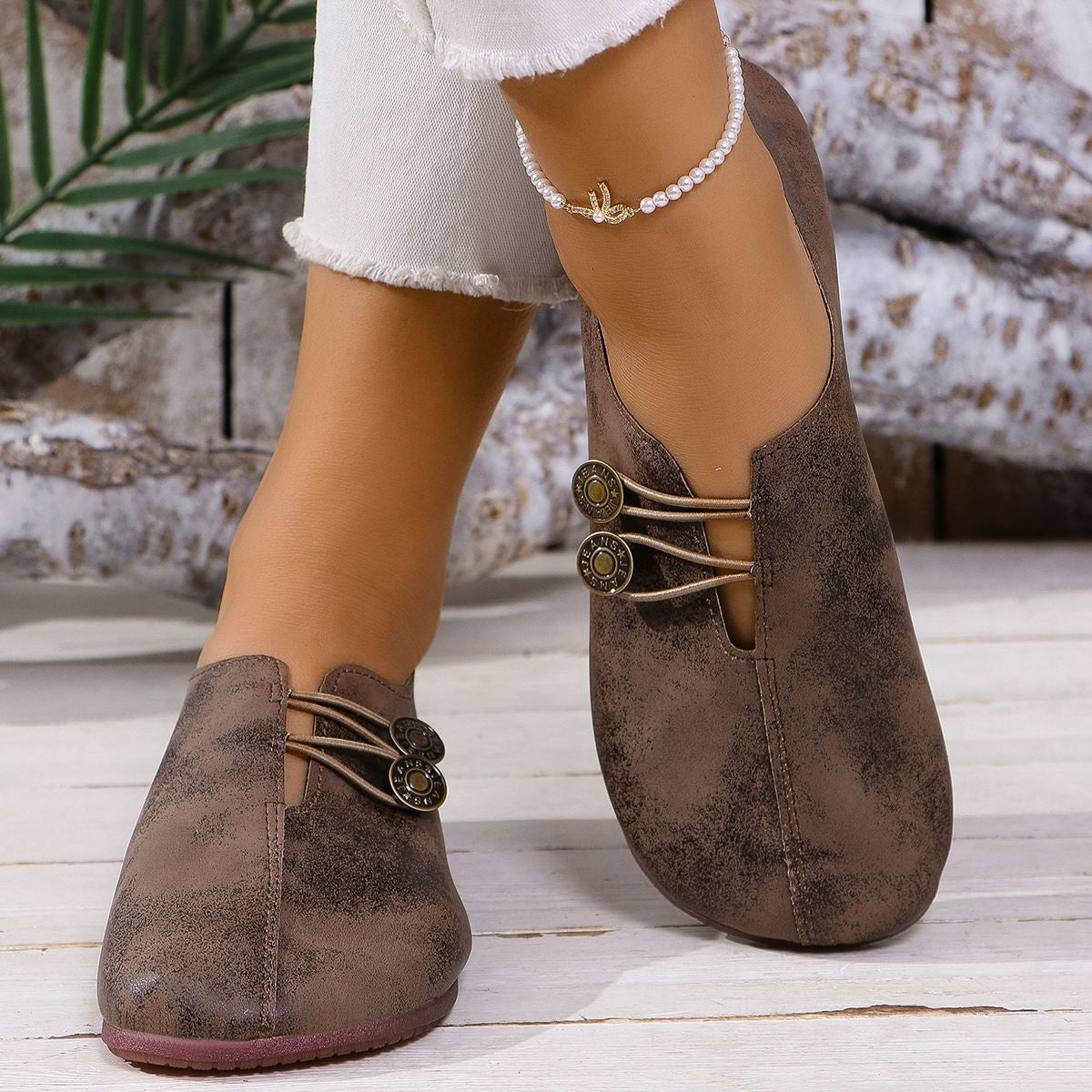 Sandali Donna Estivi Bassi a Punta Quadrata Slip-On Moda Comodi e Leggeri