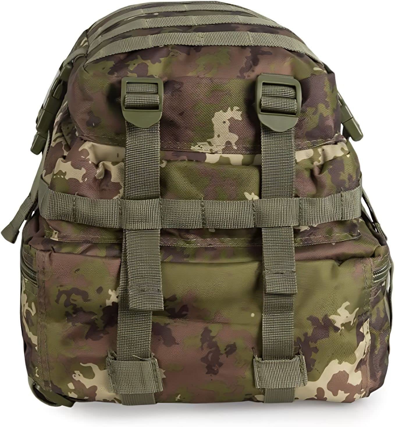 Zaino Vegetato Italiano Militare Mil-Tec 42 Litri per Caccia, Trekking, Escursioni, Compreso Toppa Italia e Penna Tattica